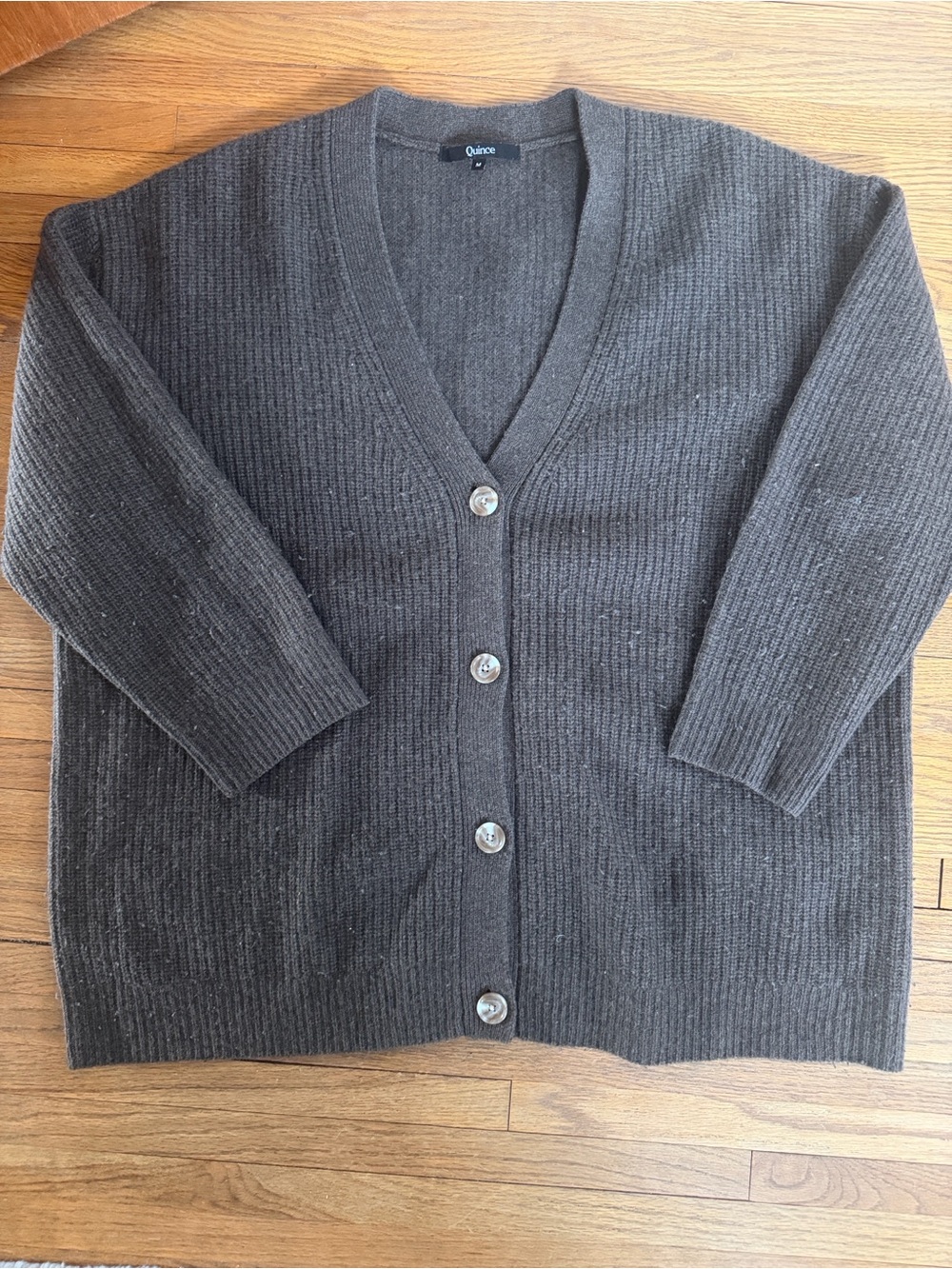 Quince cashmere fisherman cardigan